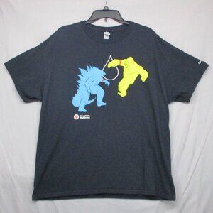 Godzilla V Kong American Red Cross Graphic Print T-Shirt Black Men Size | XL